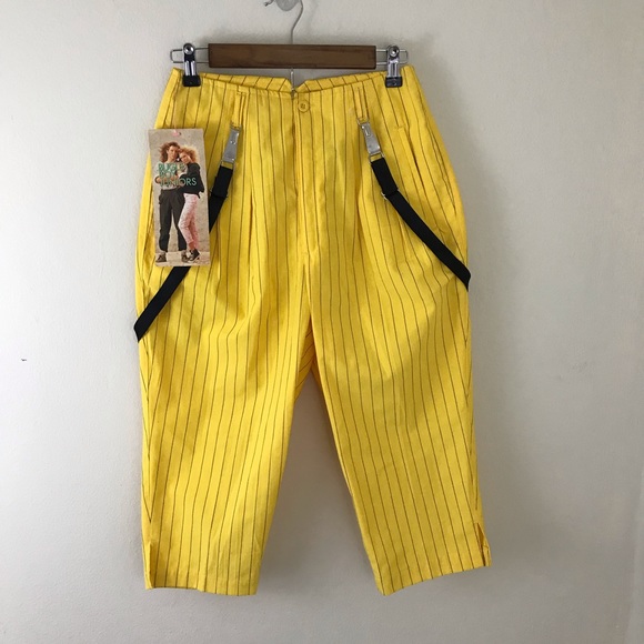 Bugle Boy Pants - Vintage 90’s Bugle Boy High Waist Suspender Pants